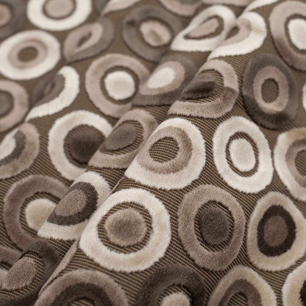 Gray/Beige Geometric Velvet Folded
