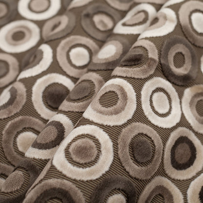 Gray/Beige Geometric Velvet Folded