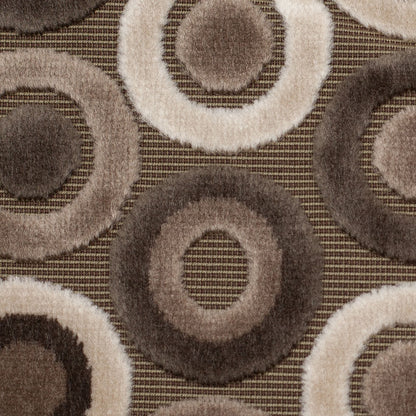 Gray/Beige Geometric Velvet Detail