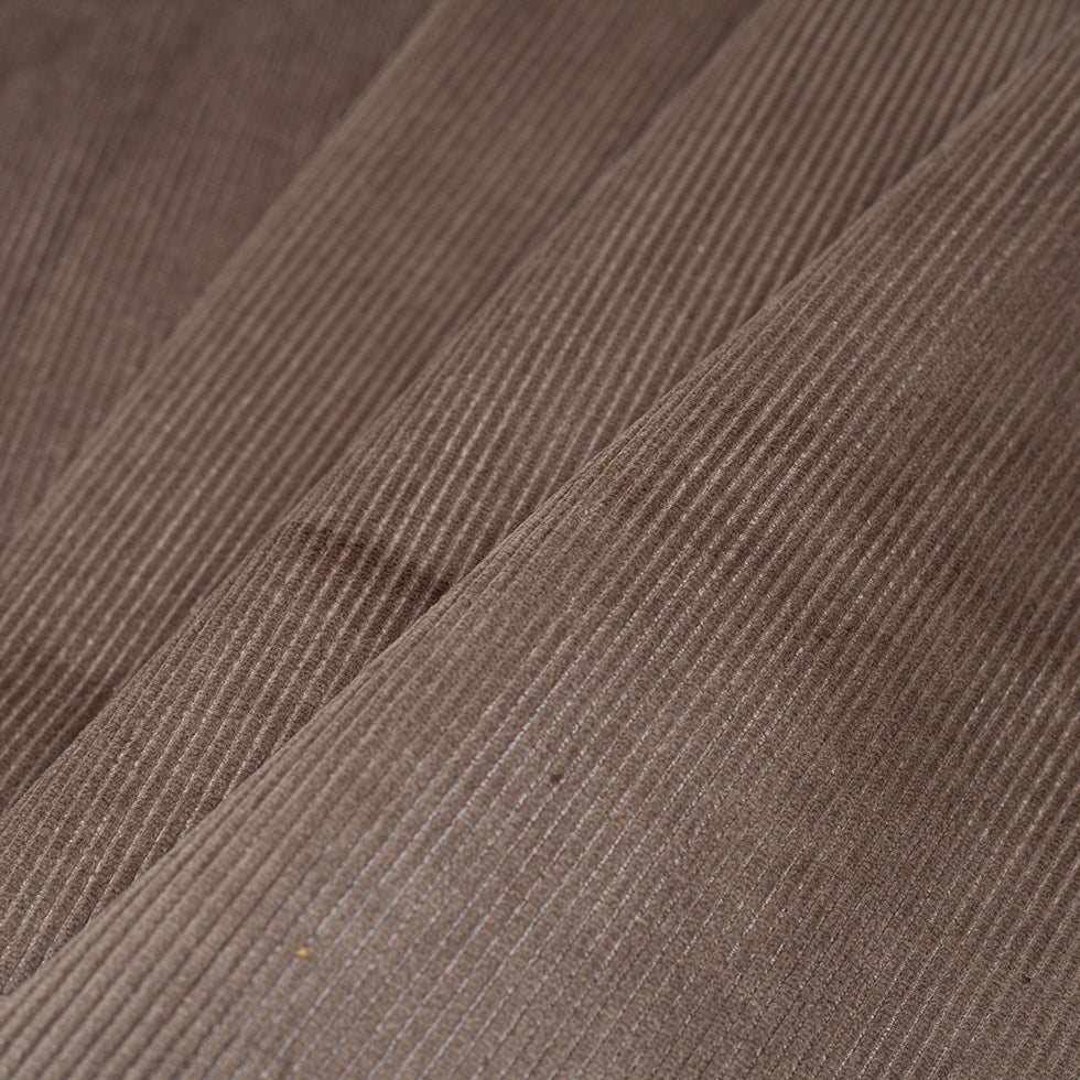 Turkish Gray Ribbed Velvet - Folded