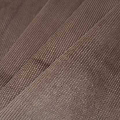Turkish Gray Ribbed Velvet - Folded