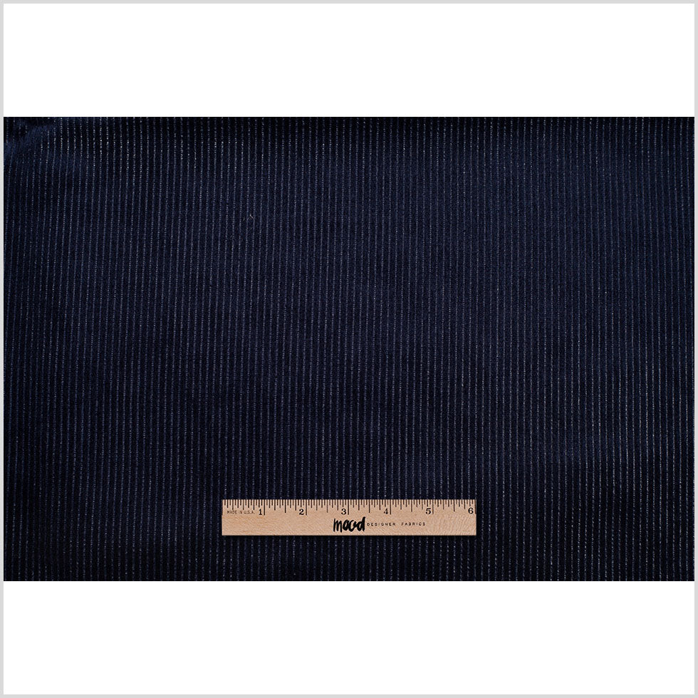 Navy Ribbed Velvet Full