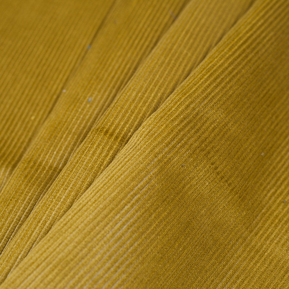 Chartreuse Ribbed Velvet Folded