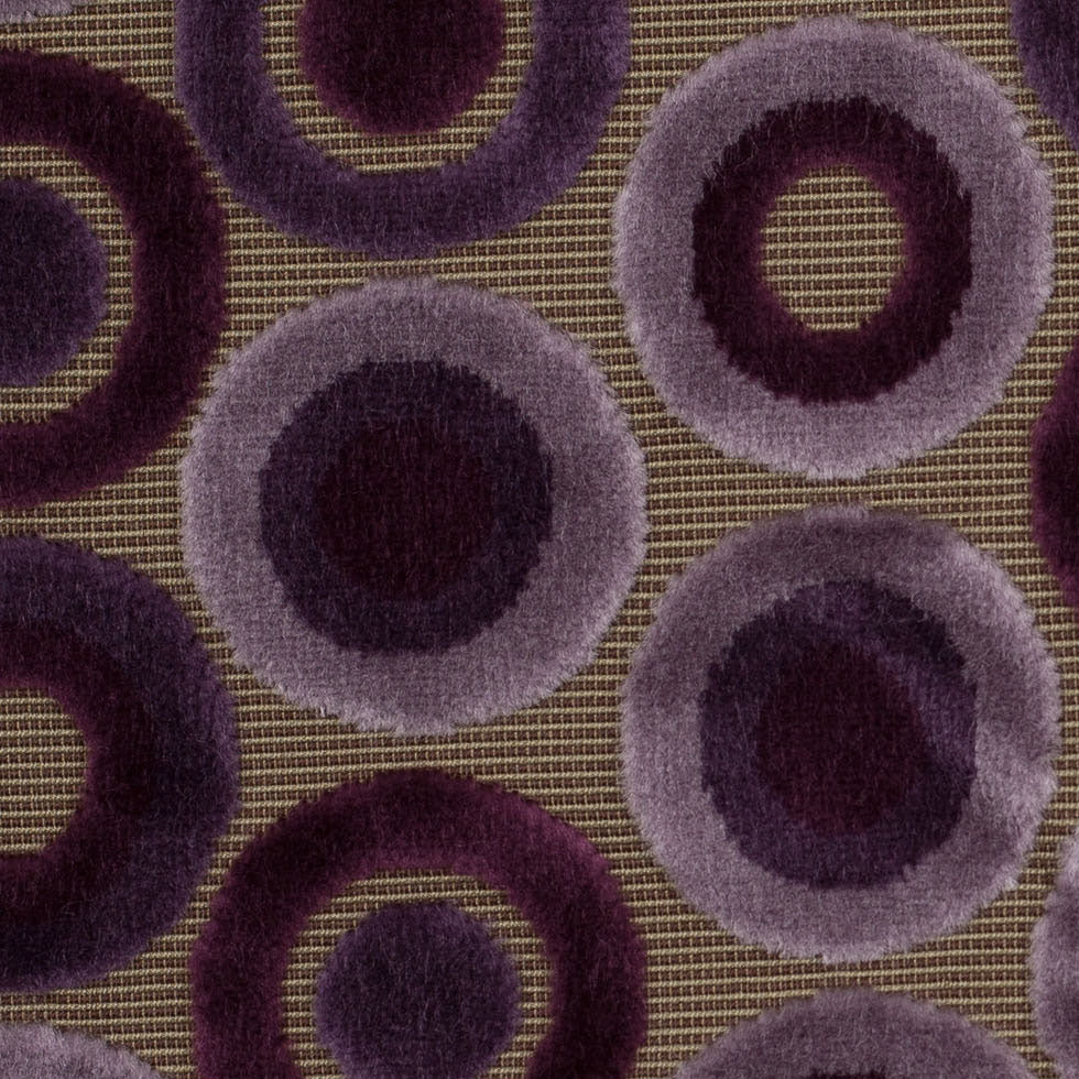 Turkish Purple Geometric Velvet - Detail