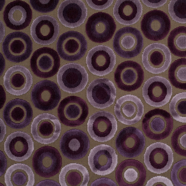 Turkish Purple Geometric Velvet