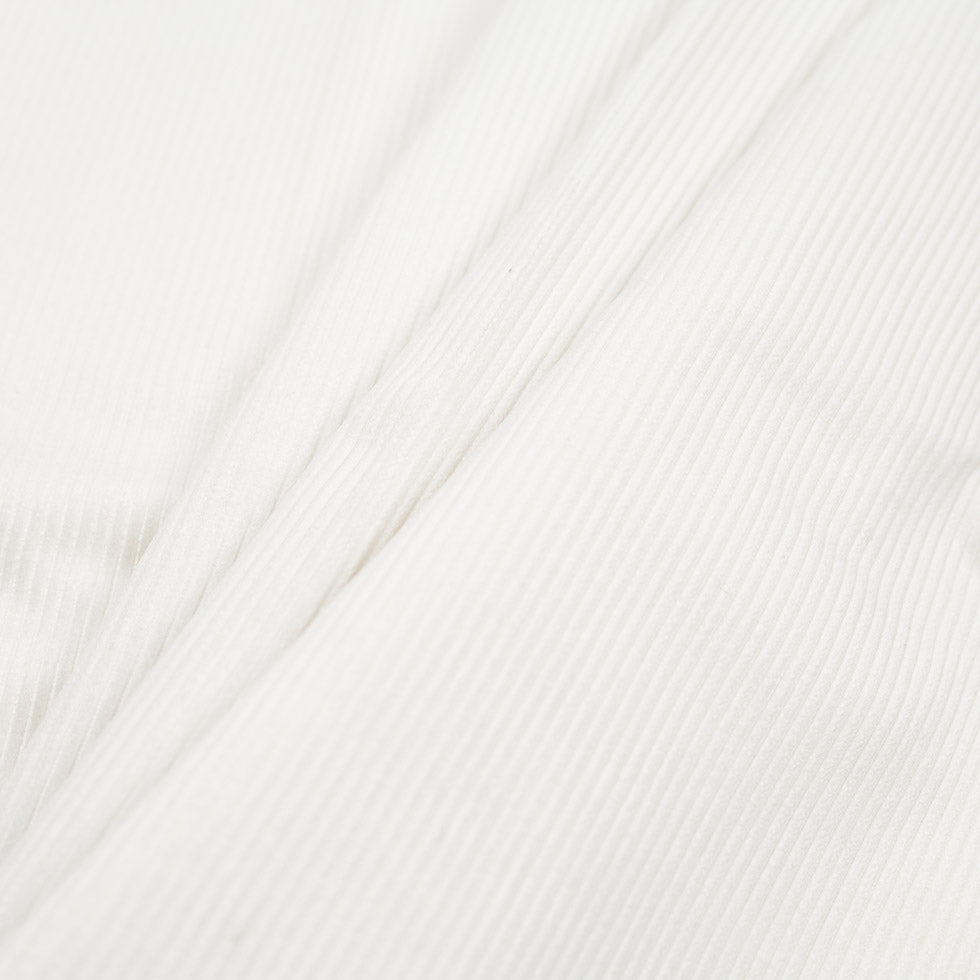 Ivory Ribbed Velvet Folded