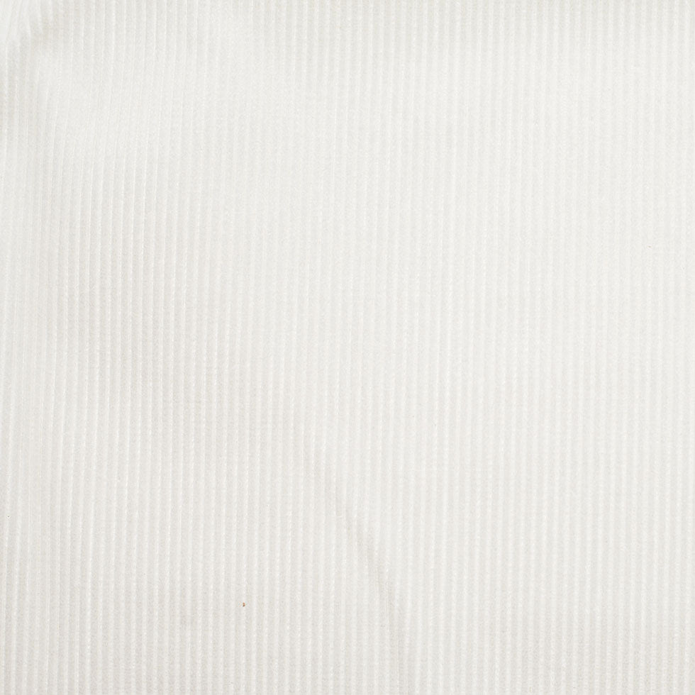 Ivory Ribbed Velvet