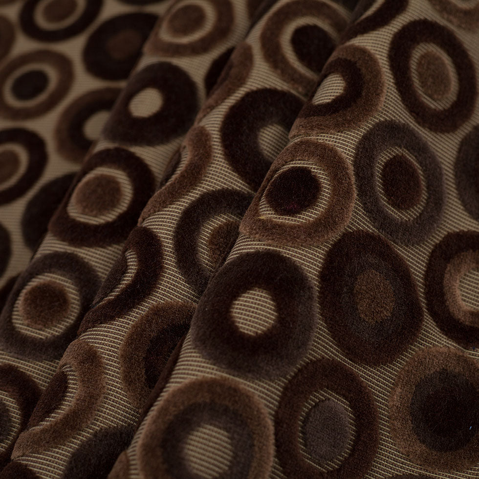 Brown Geometric Velvet Folded