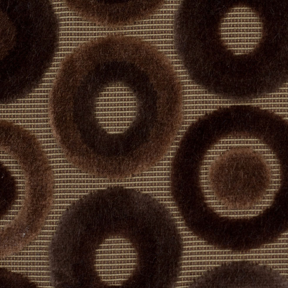 Brown Geometric Velvet Detail