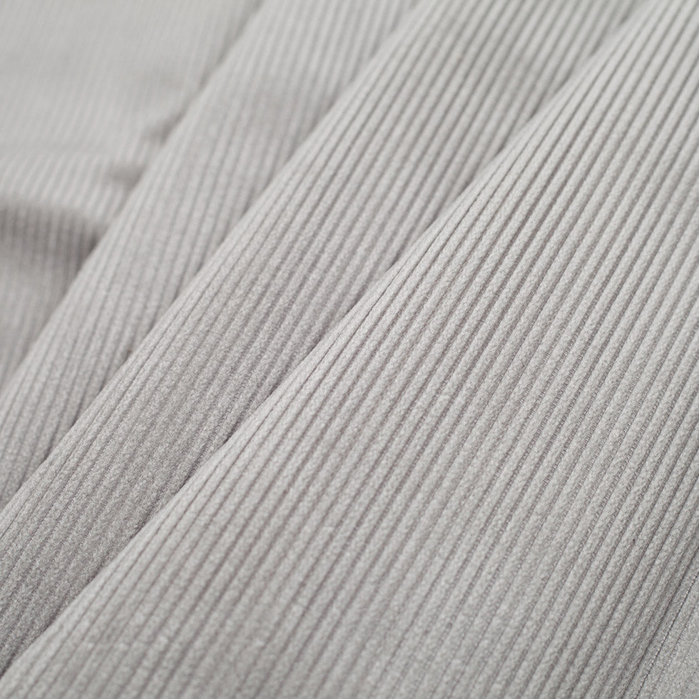 Turkish Gray Ribbed Velvet - Folded