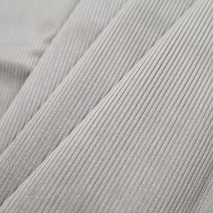 Turkish Gray Ribbed Velvet - Folded