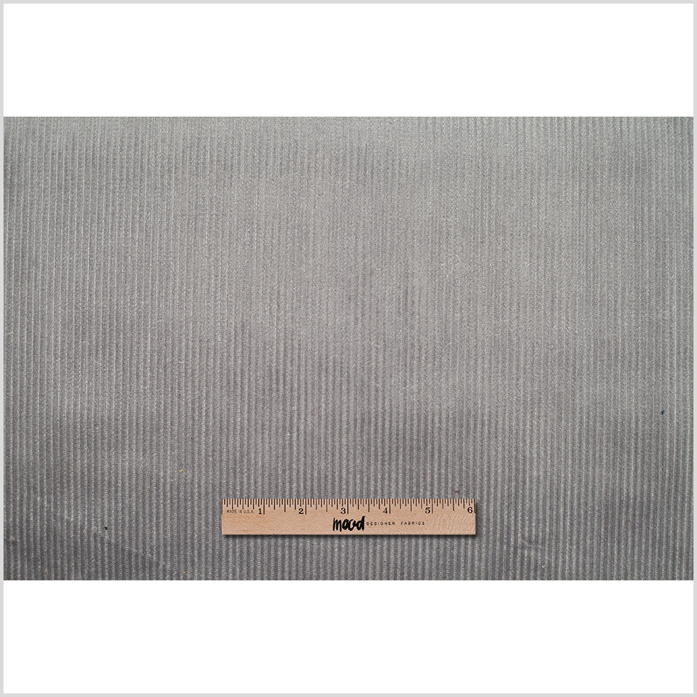 Turkish Gray Ribbed Velvet - Full