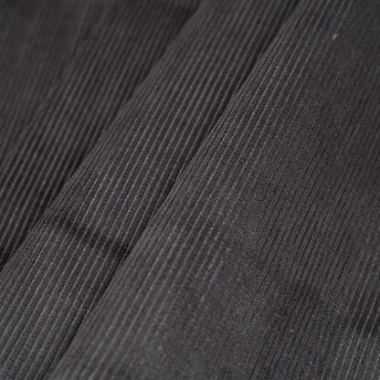 Turkish Charcoal Ribbed Velvet - Folded