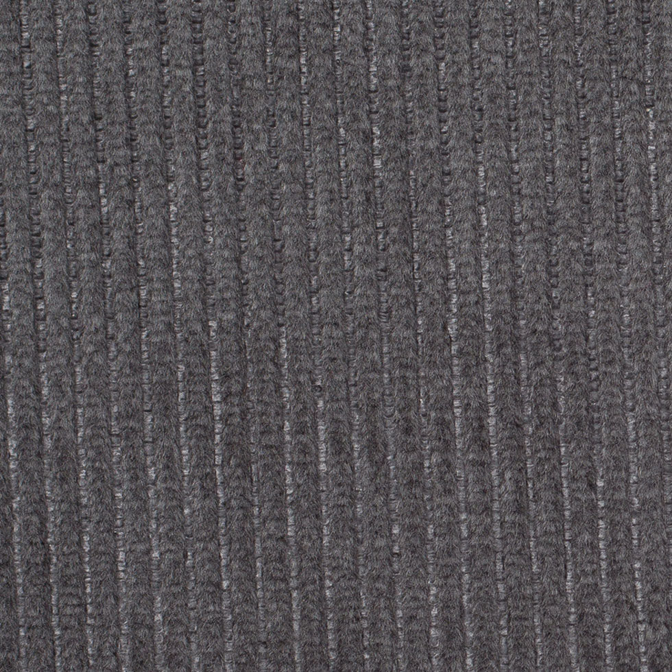 Turkish Charcoal Ribbed Velvet - Detail