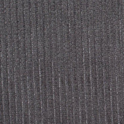 Turkish Charcoal Ribbed Velvet - Detail