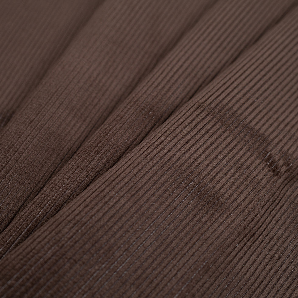 Turkish Brown Ribbed Velvet - Folded