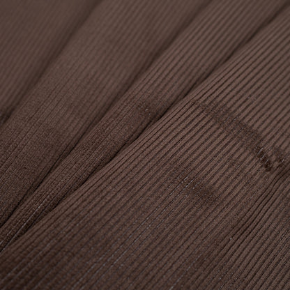 Turkish Brown Ribbed Velvet - Folded