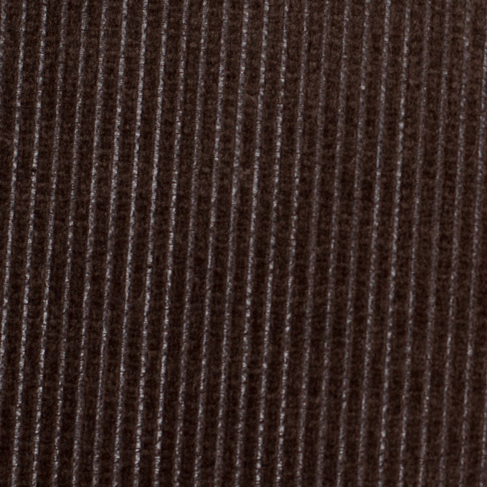 Turkish Brown Ribbed Velvet - Detail