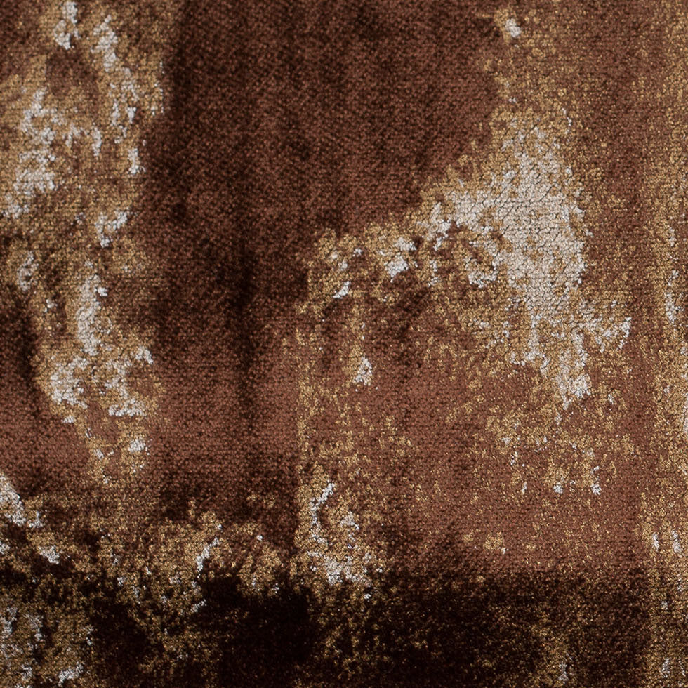 Metallic Brown/Gold Abstract Velvet Detail
