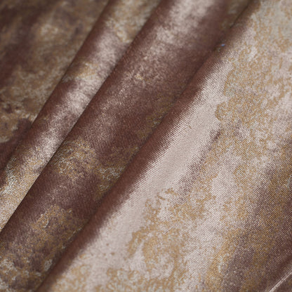Turkish Metallic Opal Gray Abstract Velvet - Folded