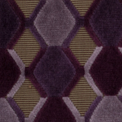 Turkish Purple Geometric Velvet - Detail