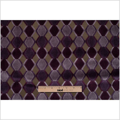 Turkish Purple Geometric Velvet - Full
