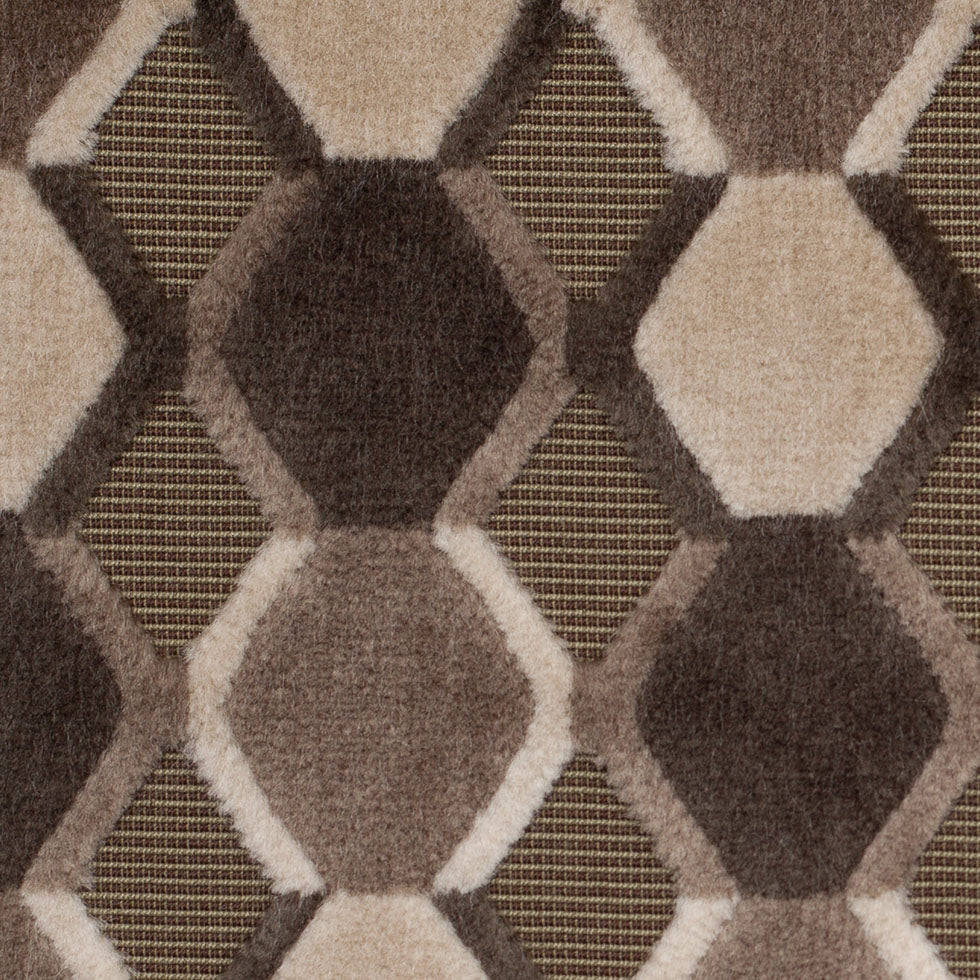 Gray/White Geometric Velvet Detail