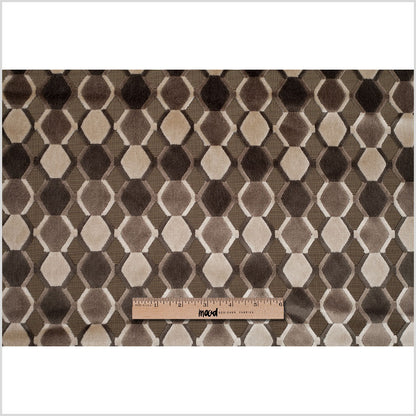 Gray/White Geometric Velvet Full