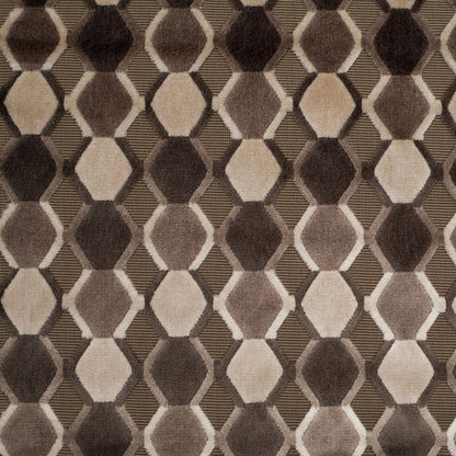 Gray/White Geometric Velvet