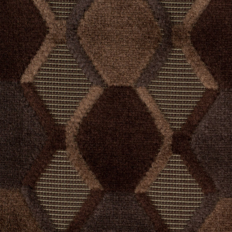 Brown Geometric Velvet Detail