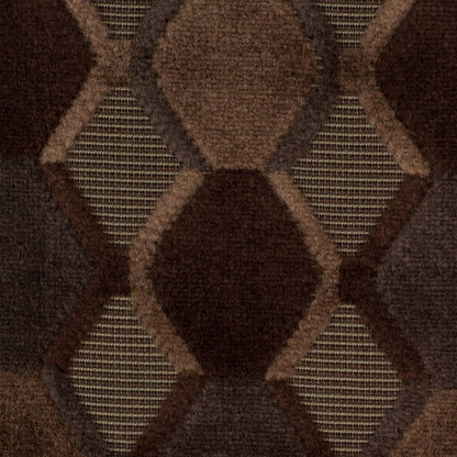 Brown Geometric Velvet Detail