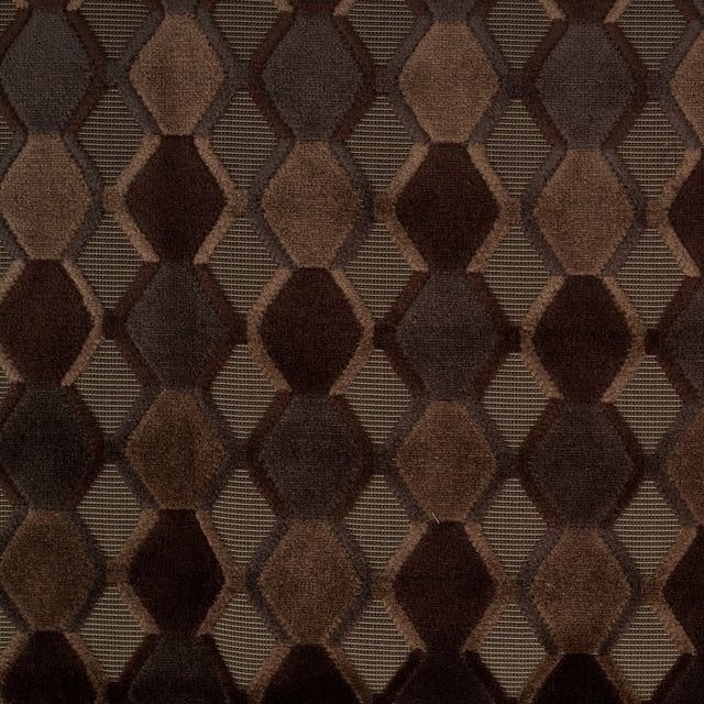 Brown Geometric Velvet