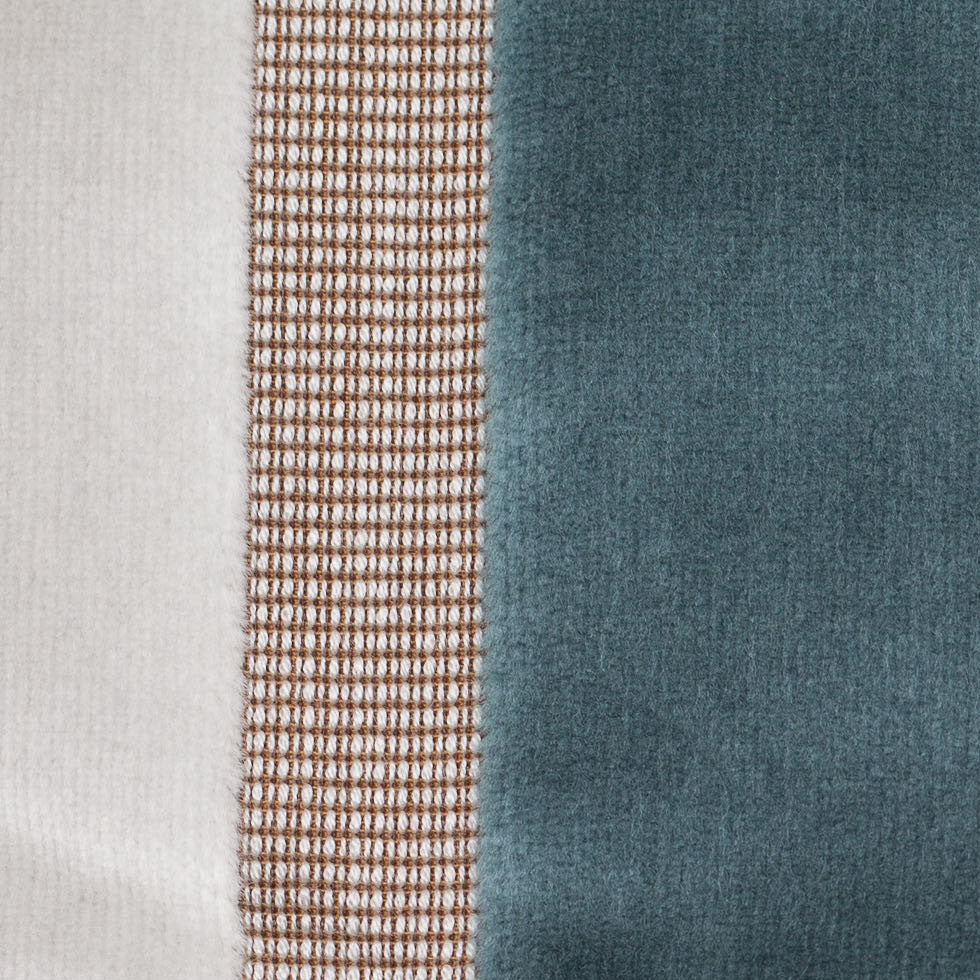 Blue/Gray Striped Velvet Detail