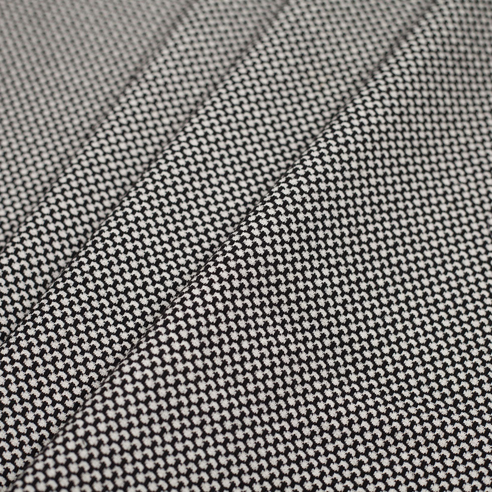 Black/Off-White Misc. Cotton Jersey Blend Folded