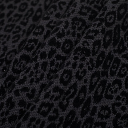 Pewter/Black Jaguar Printed Novelty Knit - Folded