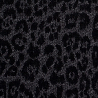 Pewter/Black Jaguar Printed Novelty Knit - Detail