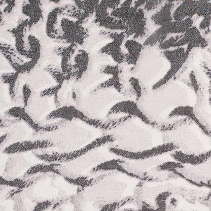 Black/Silver Animalistic Polyester Chiffon Panel Detail