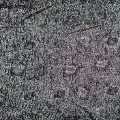 Black/White/Silver Metallic Polyester-Nylon Brocade