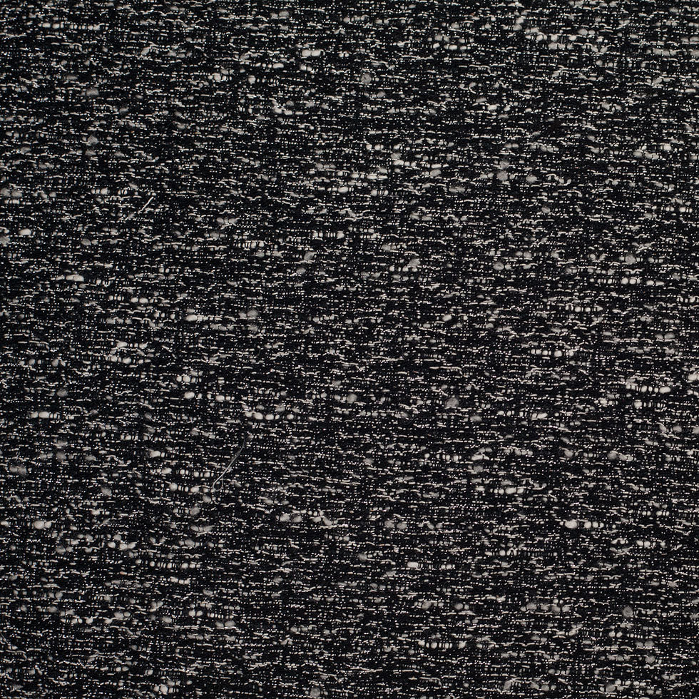 Italian Black/White Metallic Wool Woven