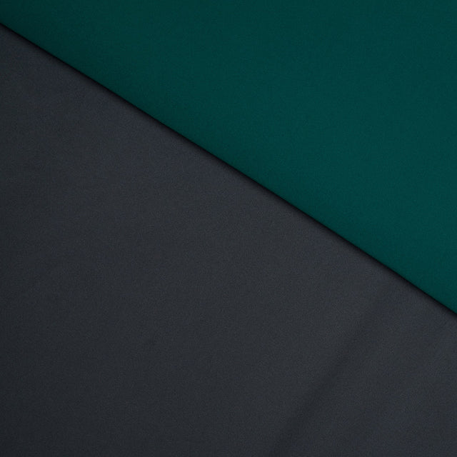 Gravel Gray/Forest Green Double-Faced Neoprene/Scuba Fabric