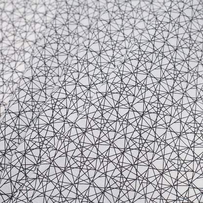 Black/White Abstract Geometric Stretch Cotton Print Folded