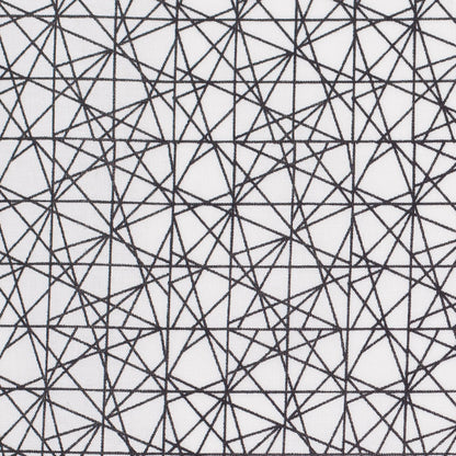 Black/White Abstract Geometric Stretch Cotton Print Detail