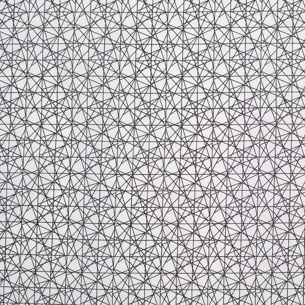 Black/White Abstract Geometric Stretch Cotton Print