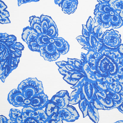 Blue/White Floral Woven Cotton Print