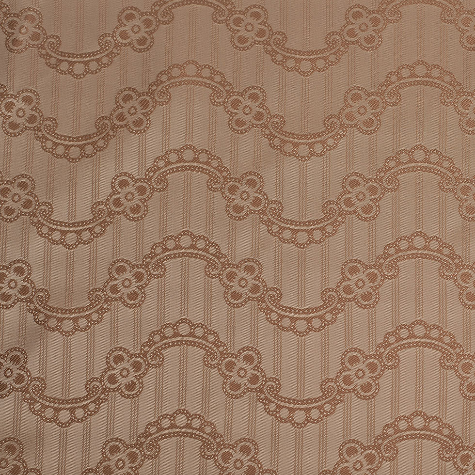 Nougat/Hazel Floral Striped Acetate Lining