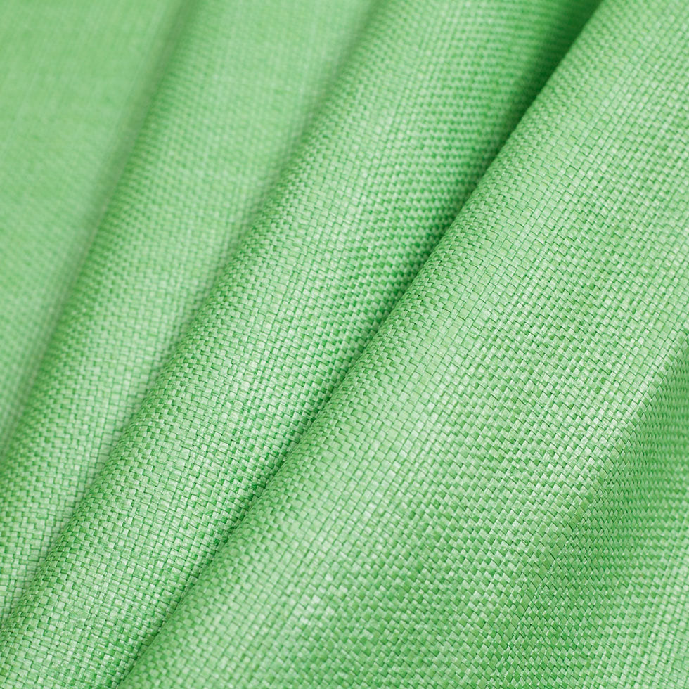 Italian Grass Green Raffia-Like Novelty Woven - Folded