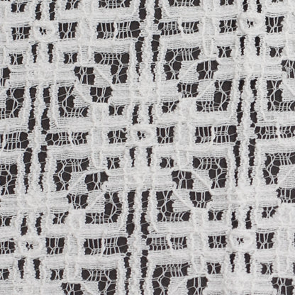White Geometric Cotton-Nylon Lace Detail