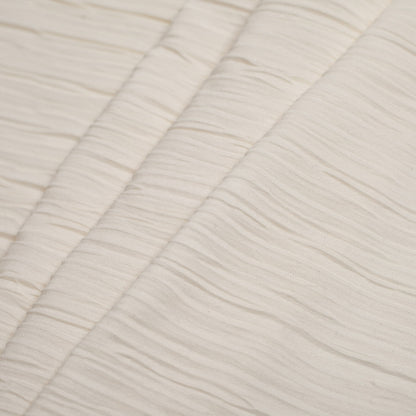 Off-White Crinkled Cotton-Polyester Jersey Folded