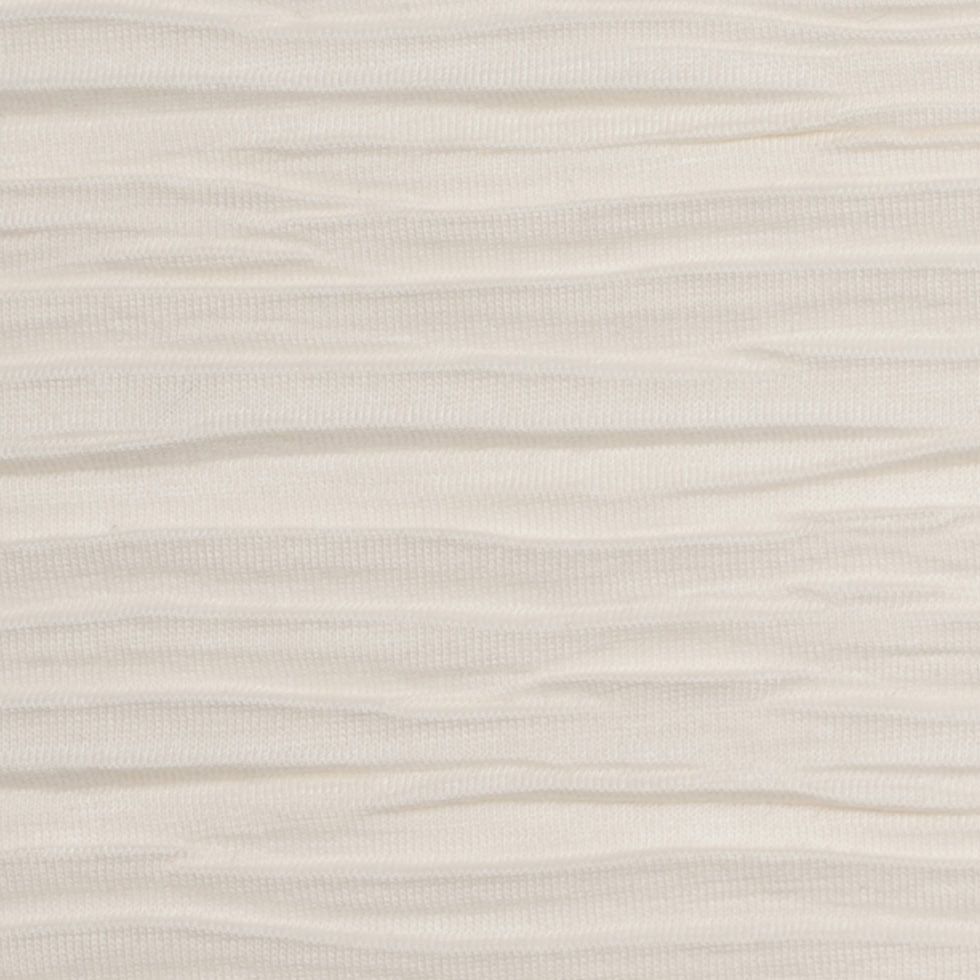 Off-White Crinkled Cotton-Polyester Jersey Detail