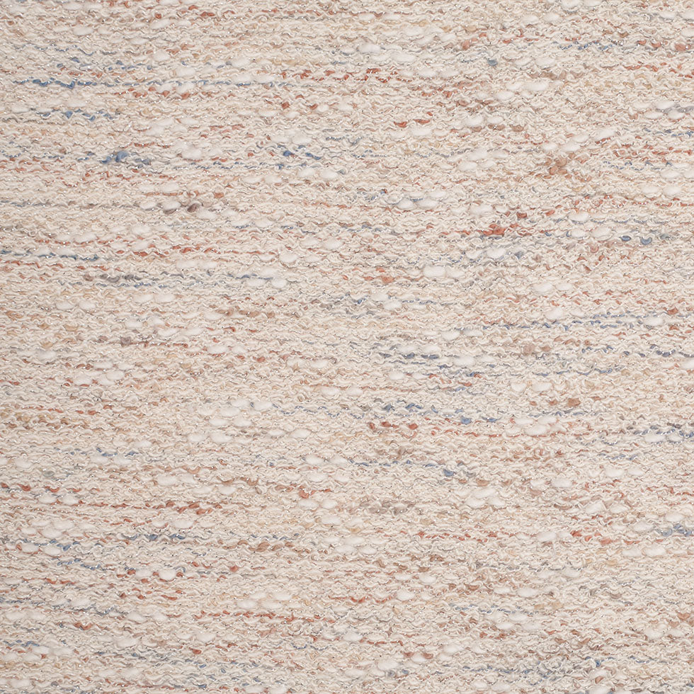 Metallic Silver/Off-White Acetate Novelty Knit
